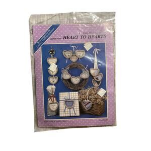Patchwork Hearts Cross-Stitch Kit | Country Vine | MPR Associates 1986 | Vintage